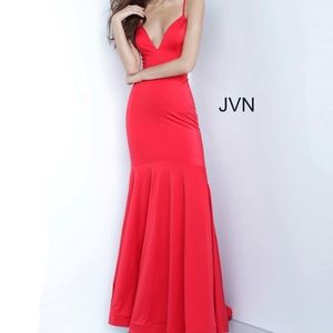 jvn by jovani red prom dress